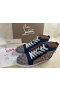 Christian Louboutin Lou Pik Pik Strass High-Top Sneaker Blue Denim