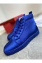 Christian Louboutin Louis Orlato Korkea-top Sneaker Ohukainen Satiini Sininen