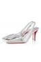 Christian Louboutin Posticha 80 Mm Rintareppu Takaisin Pumput Specchio Nahka Ja Pvc-Hopea