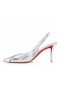 Christian Louboutin Posticha 80 Mm Rintareppu Takaisin Pumput Specchio Nahka Ja Pvc-Hopea