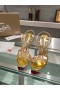 Christian Louboutin Rosalie Strass 100 Mm Sandaalit Irisoiva Nahka Ja Strass Kultaa