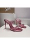 Christian Louboutin Piikki Vain 105mm PVC ja Värikkäiden Nahka Sandaalit Vaaleanpunainen