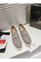 Christian Louboutin Urbino Moc Loafers Mokka Nahka Harmaa