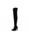 Christian Louboutin Condora Botta Alta 100 Mm ThighBoots Venytetty Veau Velours Musta Christian Louboutin Kengät