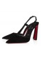 Christian Louboutin Condoroline 100 Mm Rintareppu Takaisin Pumput Veau Velours Musta