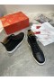 Christian Louboutin Louis Flat Korkea-top Lenkkarit Vasikannahka Musta Valkoinen