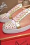 Christian Louboutin Louis Junior Spikes Miesten Matala-top Lenkkarit Vaaleanpunainen Christian Louboutin Kengät