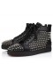 Christian Louboutin Louis Yö Piikkejä Korkea-Top Lenkkarit Vasikka ja Nappa Nahka Musta