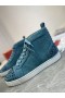 Christian Louboutin Louis Spikes 2 Korkea-top Lenkkarit Mokka Sininen CL Kengät