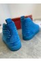 Christian Louboutin Louis Spikes High-Top Lenkkarit Veau Velous Sininen CL Kengät