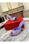 Christian Louboutin Minut Dolly Strass Pumput 100 mm Mokka Strassi Koristellut Lila