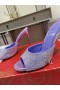 Christian Louboutin Minut Dolly Strass Pumput 100 mm Mokka Strassi Koristellut Lila