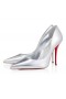 Christian Louboutin Miss Z 100 Mm Pumput Laminoitu Nappa Nahka Hopea