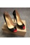Christian Louboutin Uusi Hyvin Prive Pumput 120mm Kiiltonahka Musta Punainen