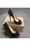 Christian Louboutin Uusi Hyvin Prive Pumput 120mm Kiiltonahka Musta Punainen