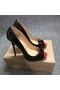 Christian Louboutin Uusi Hyvin Prive Pumput 120mm Kiiltonahka Musta Punainen