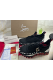 Christian Louboutin Sharkyloub SP Piikkejä Calfskin Lenkkarit Musta
