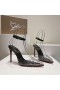 Christian Louboutin Spikoo 100mm Pumput PVC Ja Nahka Musta CL Kengät