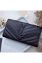 Saint Laurent Suuri Monogrammi Läppä Musta Lompakko Saint Laurent Lompakot
