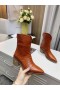 Jimmy Choo Nilkka Boot 50mm Kohokuvioitu Nahka Ruskea