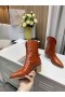 Jimmy Choo Nilkka Boot 50mm Kohokuvioitu Nahka Ruskea