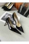 Jimmy Choo Rakkaus 65 Vasikka Nahka Pumput JC-Tunnus Musta