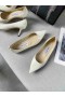 Jimmy Choo Rakkaus Flat Kiiltonahka JC-Tunnus Beige