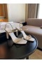 Jimmy Choo Meira 85 Valkoinen Nahka Sandaalit Crystal Somiste