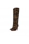 Christian Louboutin Astrilarge Botta 100 Mm Saappaat Poni Kitty Leopardi Tulostaa Christian Louboutin Kengät