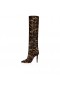 Christian Louboutin Astrilarge Botta 100 Mm Saappaat Poni Kitty Leopardi Tulostaa Christian Louboutin Kengät