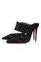 Christian Louboutin Deia 100mm Muulit Kangas Ja Veau Velours Musta