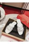 Christian Louboutin Miss Spika Club Muulit Nappa Nahka Valkoinen