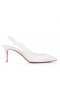 Christian Louboutin Kuuma Poikasen Rintareppu 70mm Rintareppu Takaisin Pumput Nappa Nahka Christian Louboutin Kengät Bianco