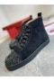 Christian Louboutin Lou Pik Pik Strass High-top Lenkkarit Mokka Musta