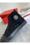 Christian Louboutin Lou Pik Pik Strass High-top Lenkkarit Mokka Musta