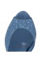 Christian Louboutin Minut Dolly Luumu Strass 100 Mm Muulit Denim Ja Strass