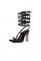 Christian Louboutin Sekmeta Alta 120mm Platform Sandaalit Värikkäiden Nappa Nahka Musta