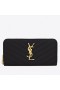 Saint Laurent Monogrammi Zip Noin Lompakko Musta Martioitu Nahka
