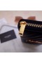 Saint Laurent Monogrammi Zip Noin Lompakko Musta Martioitu Nahka
