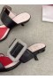 Roger Vivier Viv' Choc Puolella Strass Solki Muulit Musta Nahka
