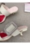 Roger Vivier Viv' Choc Puolella Strass Solki Muulit Valkoinen Nahka