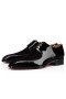 Christian Louboutin Derby Marco Spikes Flat Musta/musta Vasikka