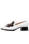 Christian Louboutin Loaferit Chinchin Vauhdissa Bianco/musta Vasikka