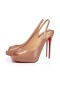 Christian Louboutin Platforms Oma Numero 140 mm Nude Kiiltonahka
