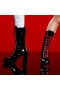 Christian Louboutin Korkea Boot Vaiheessa Pitsi 110 mm Musta Nahka