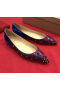 Christian Louboutin Degraspike Flats Spikes Patent Kid Leather Blue Purple