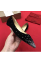Christian Louboutin Gravitanita Ballet Flats Suede Strass Black