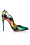 Christian Louboutin Hot Chick 100 Mm Pumps "Flower" Printed Pearlescent Patent Calf Leather Multicolor