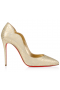 Christian Louboutin Hot Chick Pumps 100 mm Laminated Leather Gold