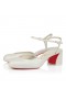 Christian Louboutin Jane Pump 55 Mm Pumps Pearlescent Nappa Leather Biancoronnade